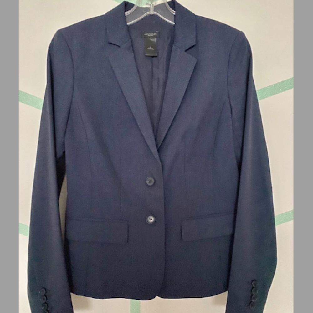 Ann Taylor Factory Navy Blazer Sz 4
